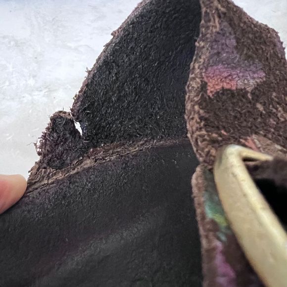 Birkenstock Arizona Leather Flower Crush Mocha Sandals - Picture 10 of 13